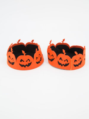 Corone Zucche Arancioni e Nere - 2 Pezzi