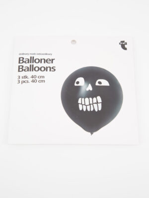 Palloncino Nero Teschio - 3 Pezzi