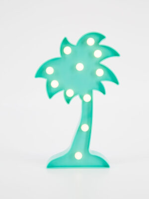 Lampada A Neon Albero Verde Acqua L12xH25cm - 1 Pezzo