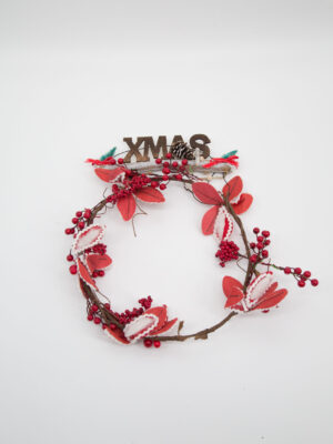 Ghirlanda Natalizia Rossa D32cm - 1 Pezzo